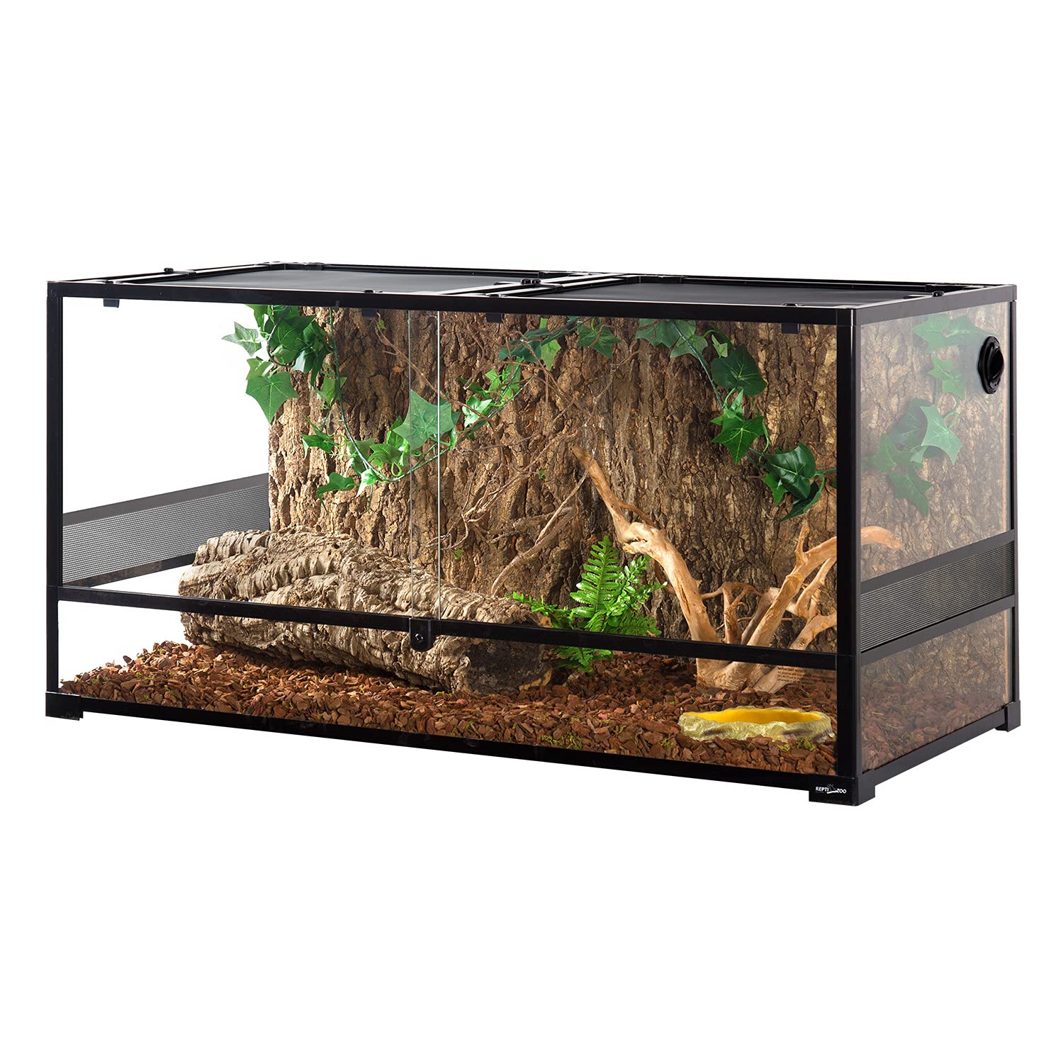 REPTI ZOO Glass Reptile Terrarium with Double Doors