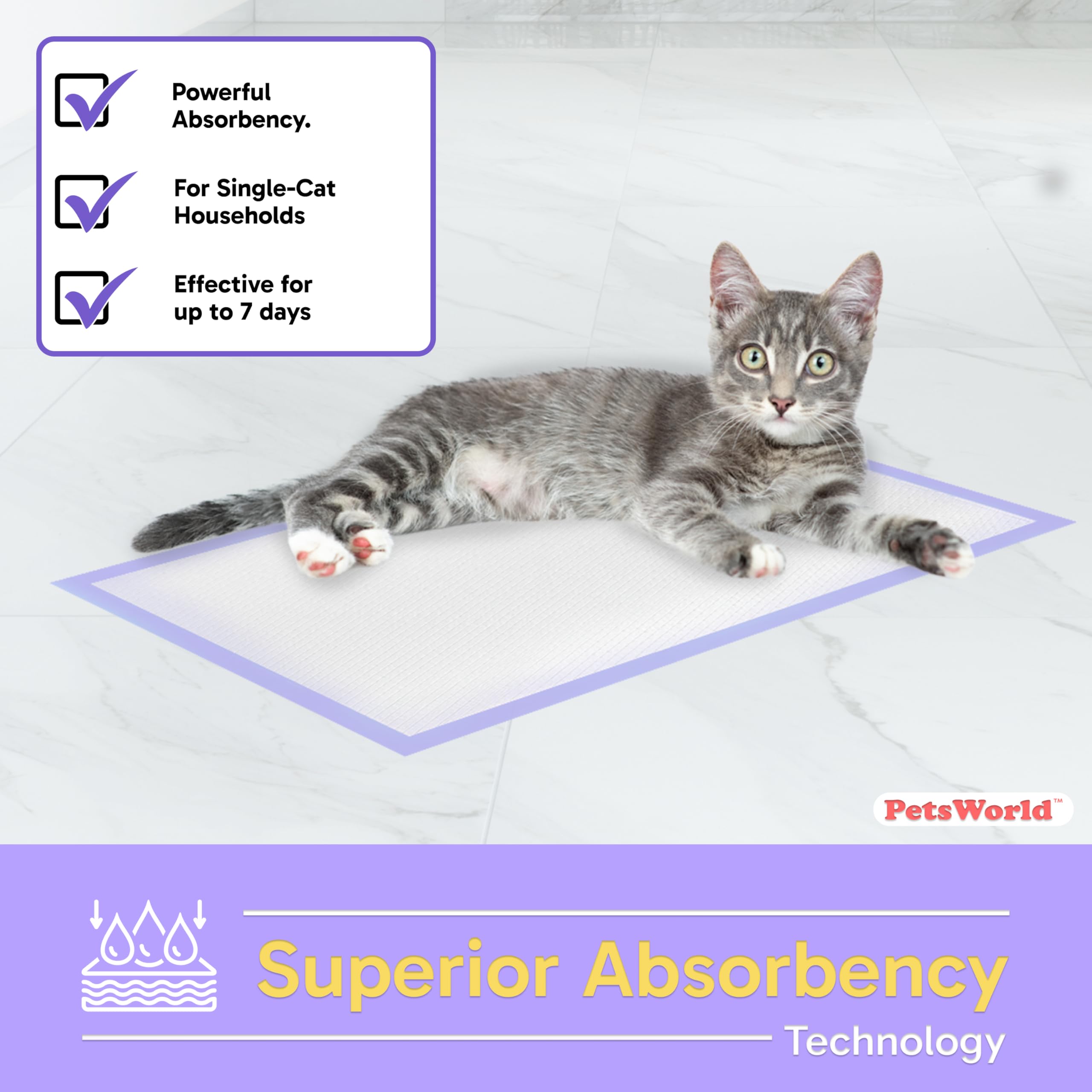 PETSWORLD Cat Pad Refills for Breeze Litter Systems