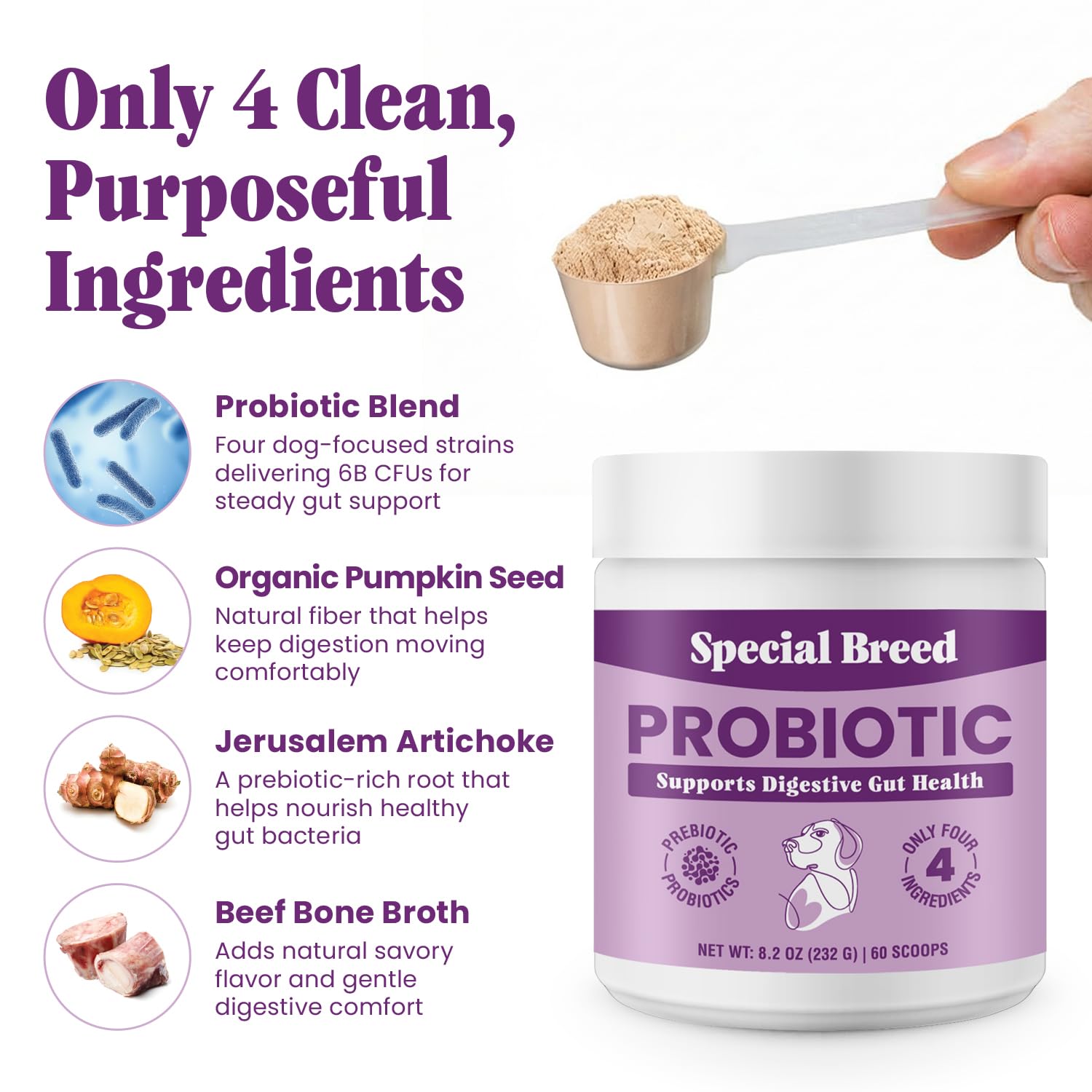 Special Breed Probiotic & Bone Broth Powder for Dogs