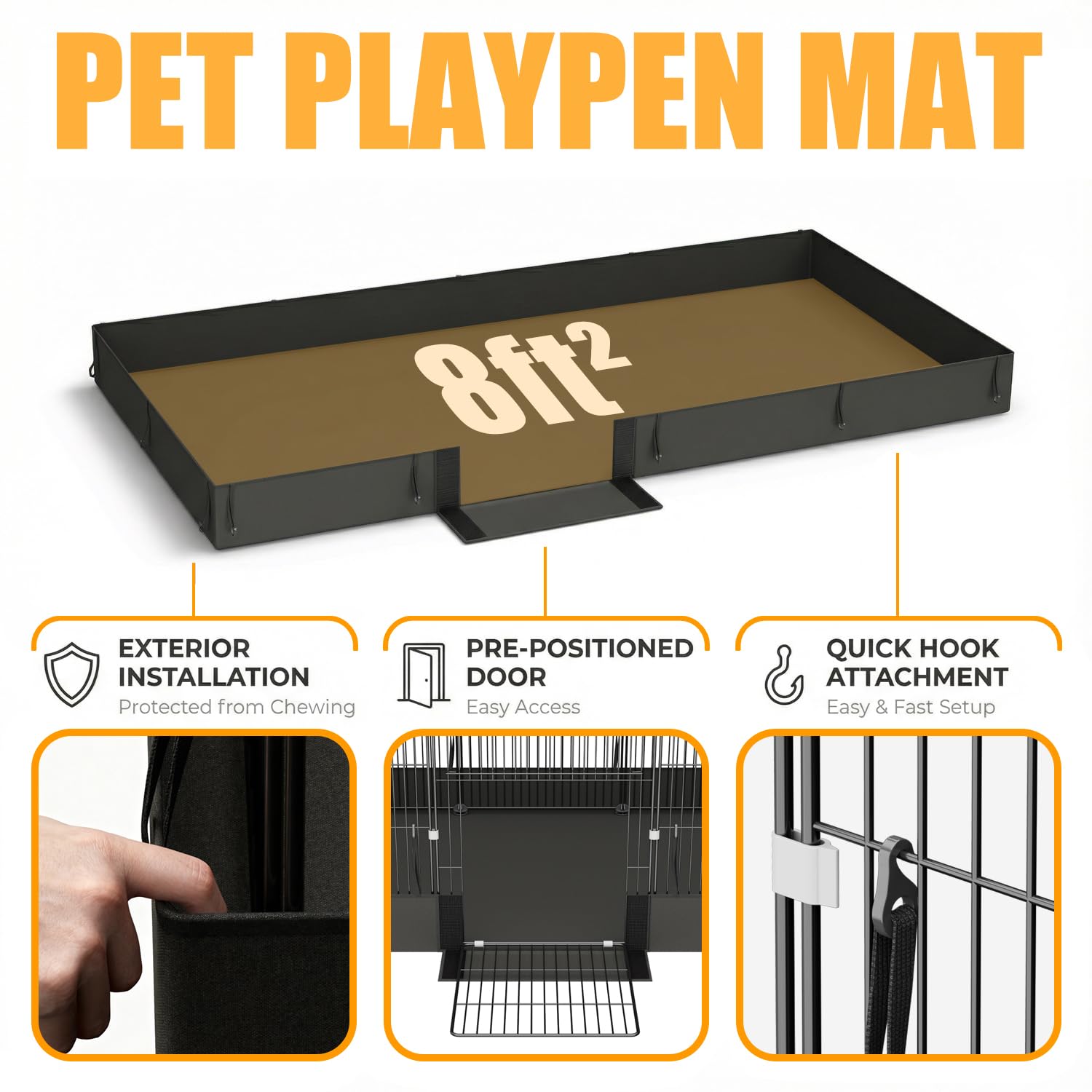 SNAAT Expandable Guinea Pig Playpen with Waterproof Liner