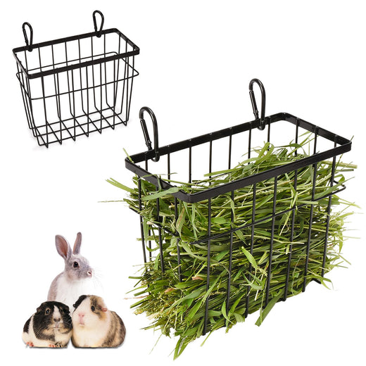 Sopffy 2-Pack Metal Hay Feeders for Rabbits & Guinea Pigs