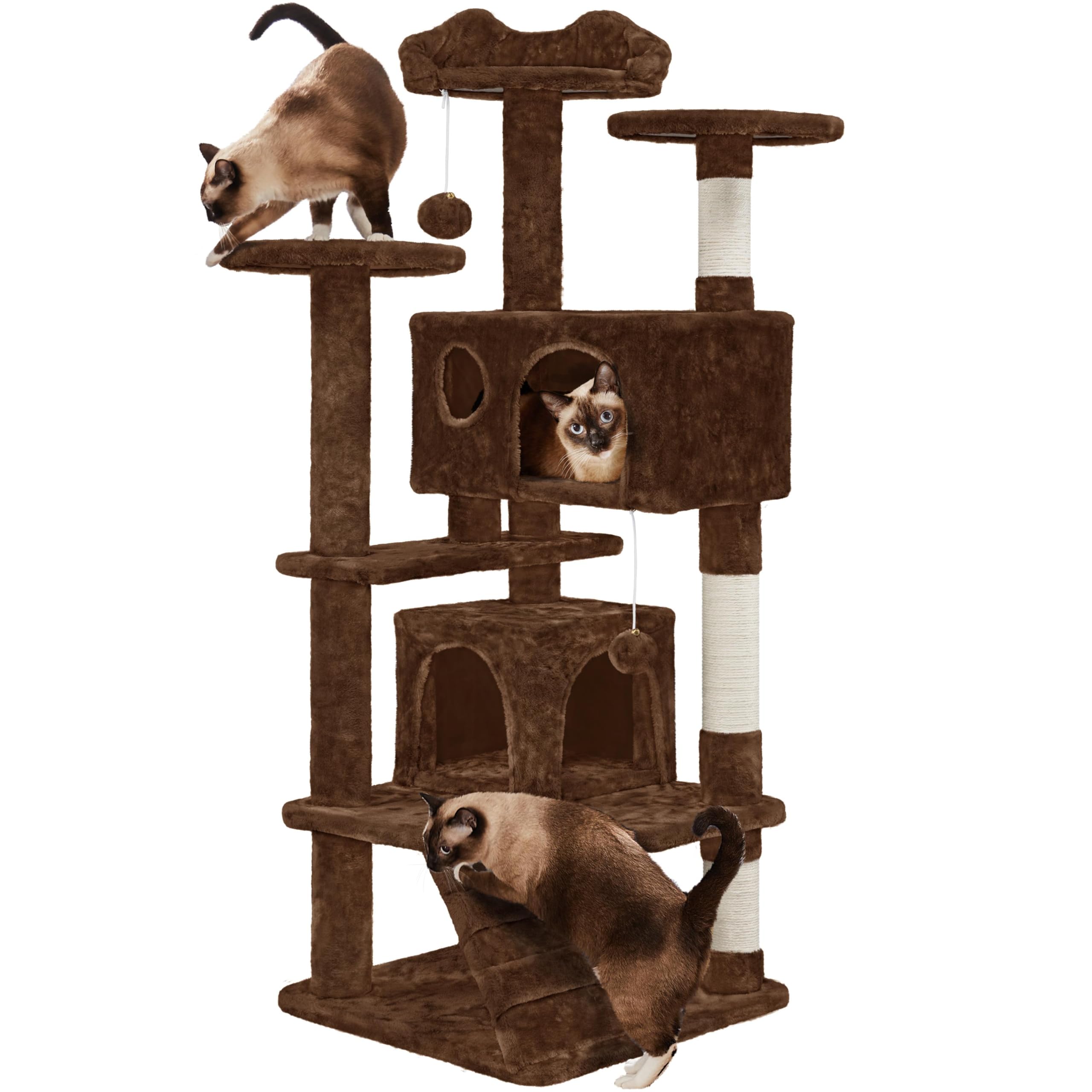 Yaheetech Cat Tree Tower with Condo & Scratching Post