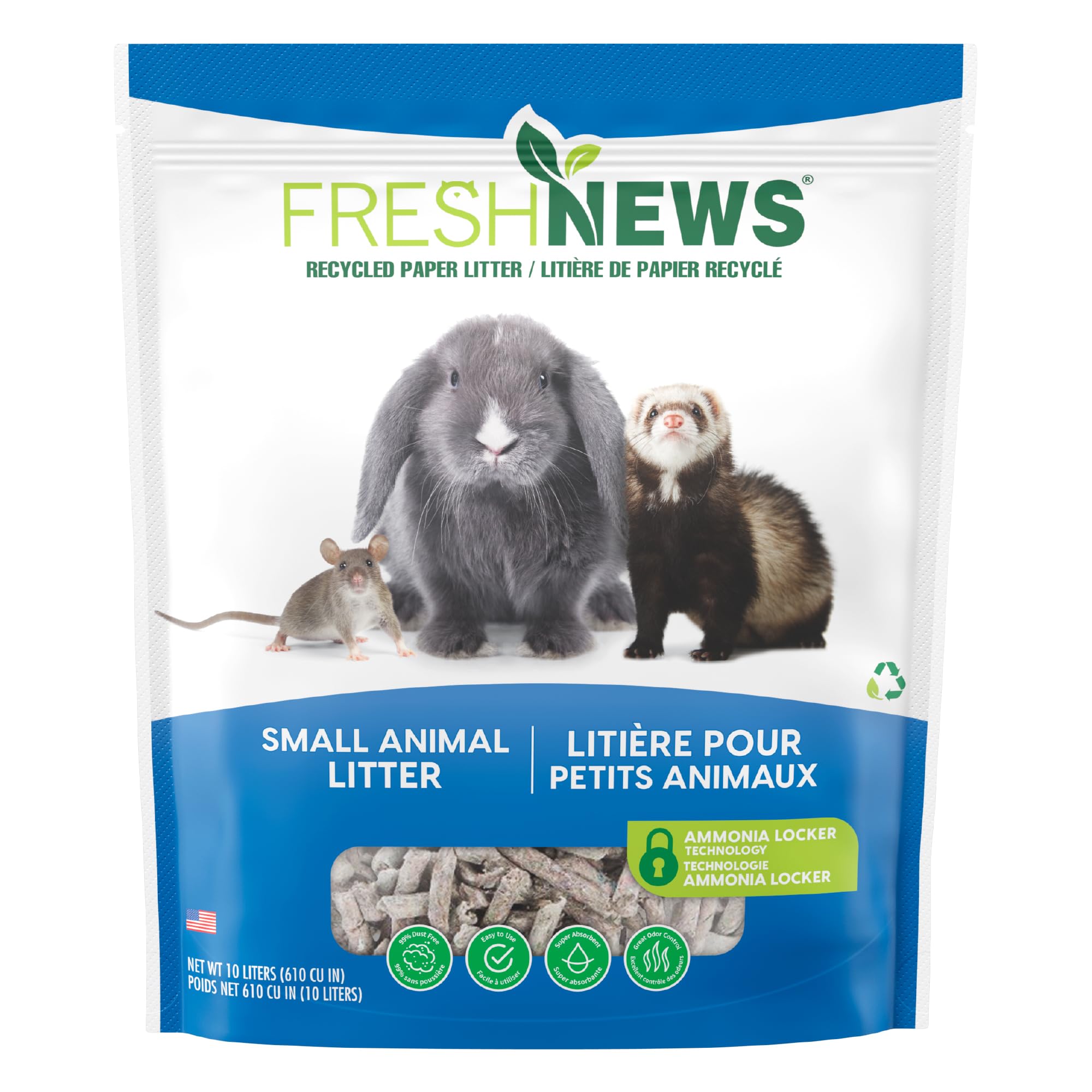 Fresh News Recycled Paper Bedding & Litter for Small Pets
