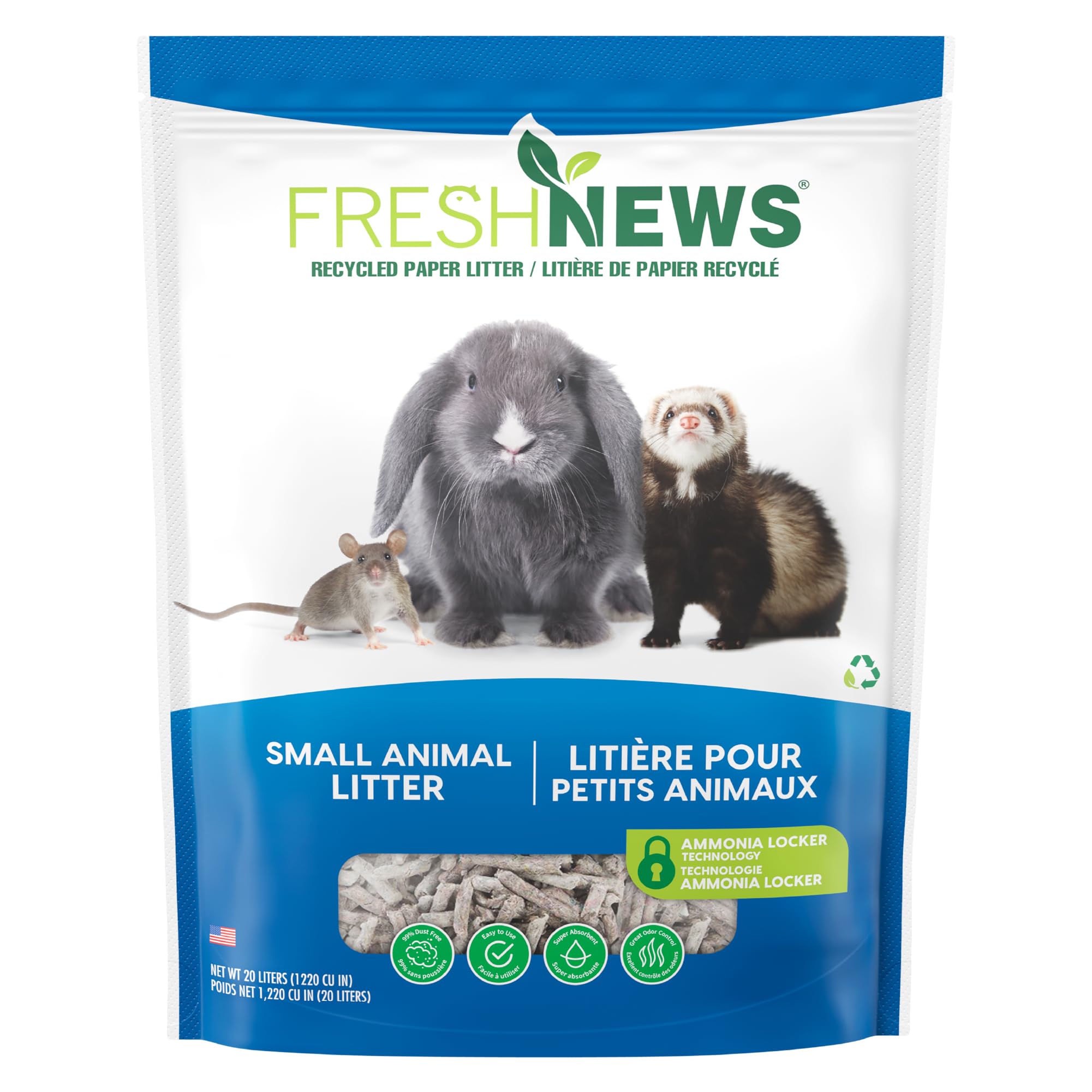 Fresh News Recycled Paper Bedding & Litter for Small Pets