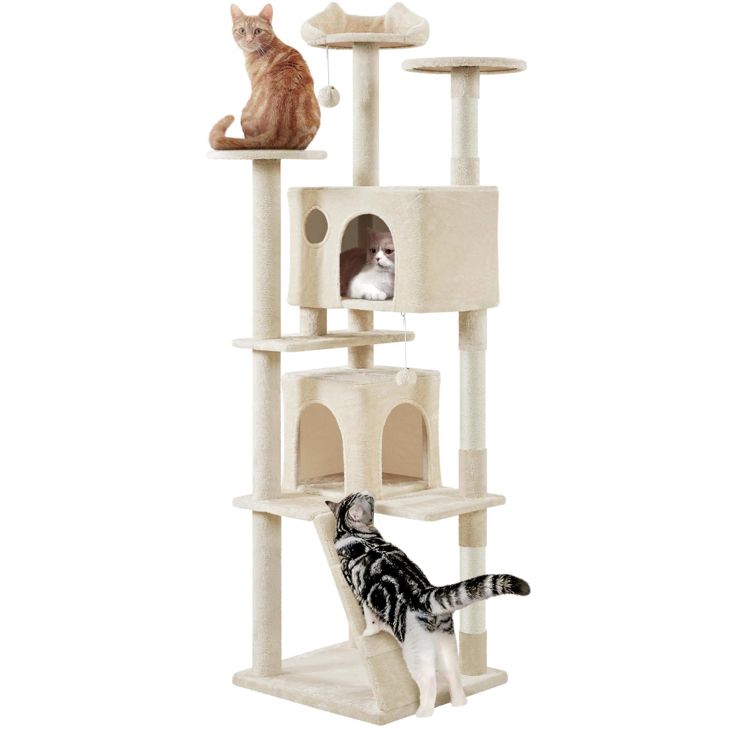 Yaheetech Cat Tree Tower with Condo & Scratching Post