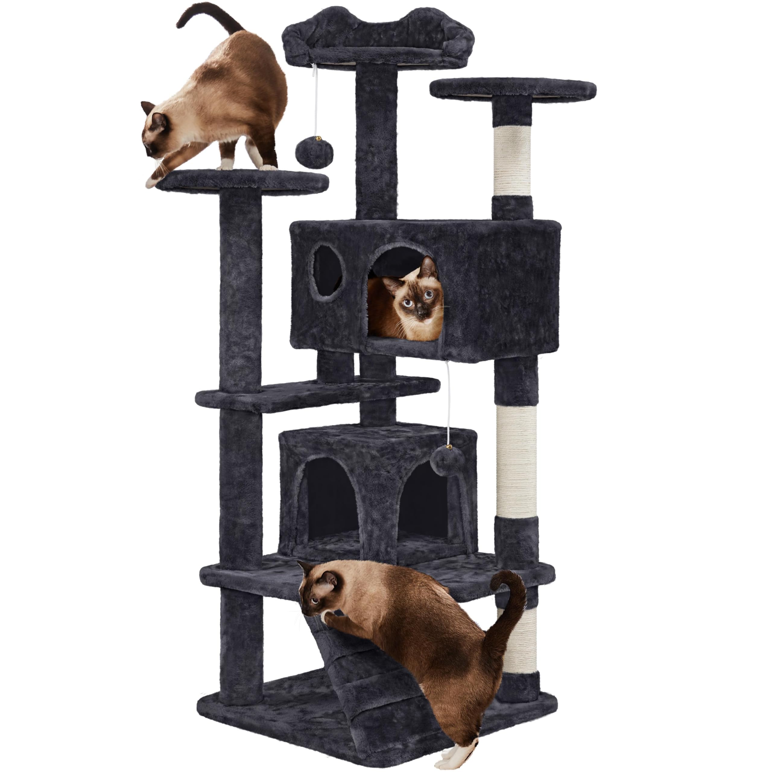 Yaheetech Cat Tree Tower with Condo & Scratching Post