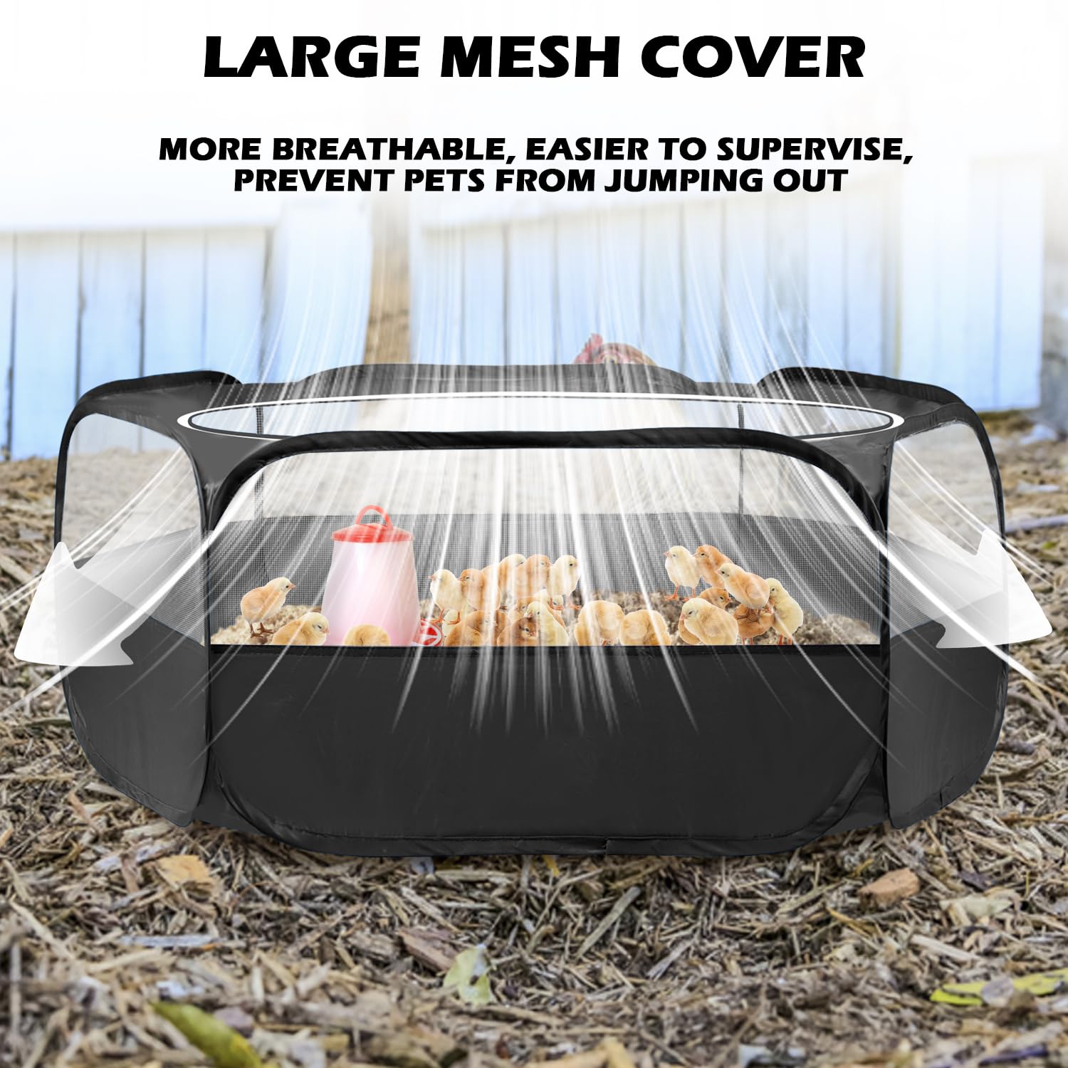 UWE Portable Waterproof Small Animal Playpen with Cover