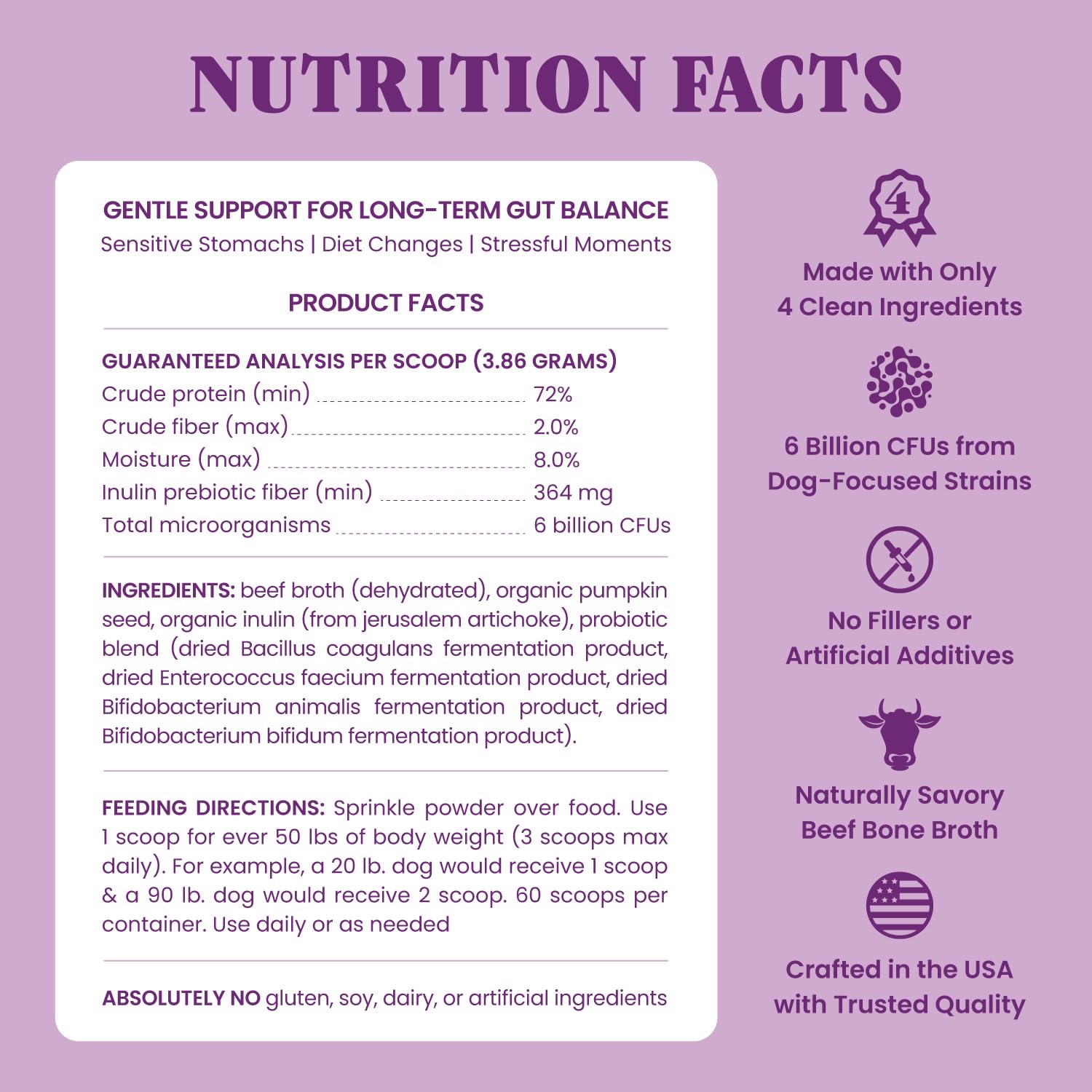 Special Breed Probiotic & Bone Broth Powder for Dogs