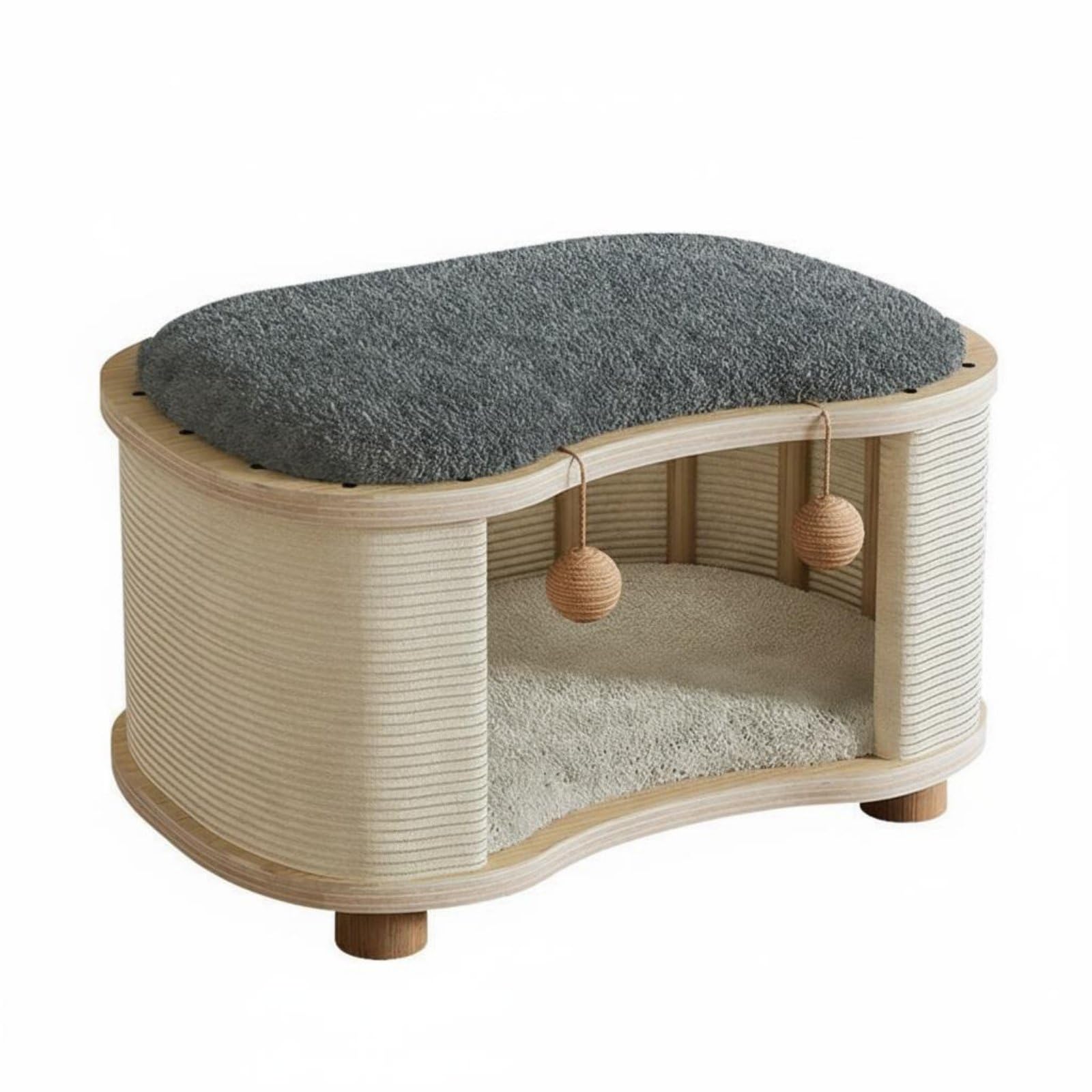 KiBcsLic Foldable Insulated Indoor Cat Tent Bed