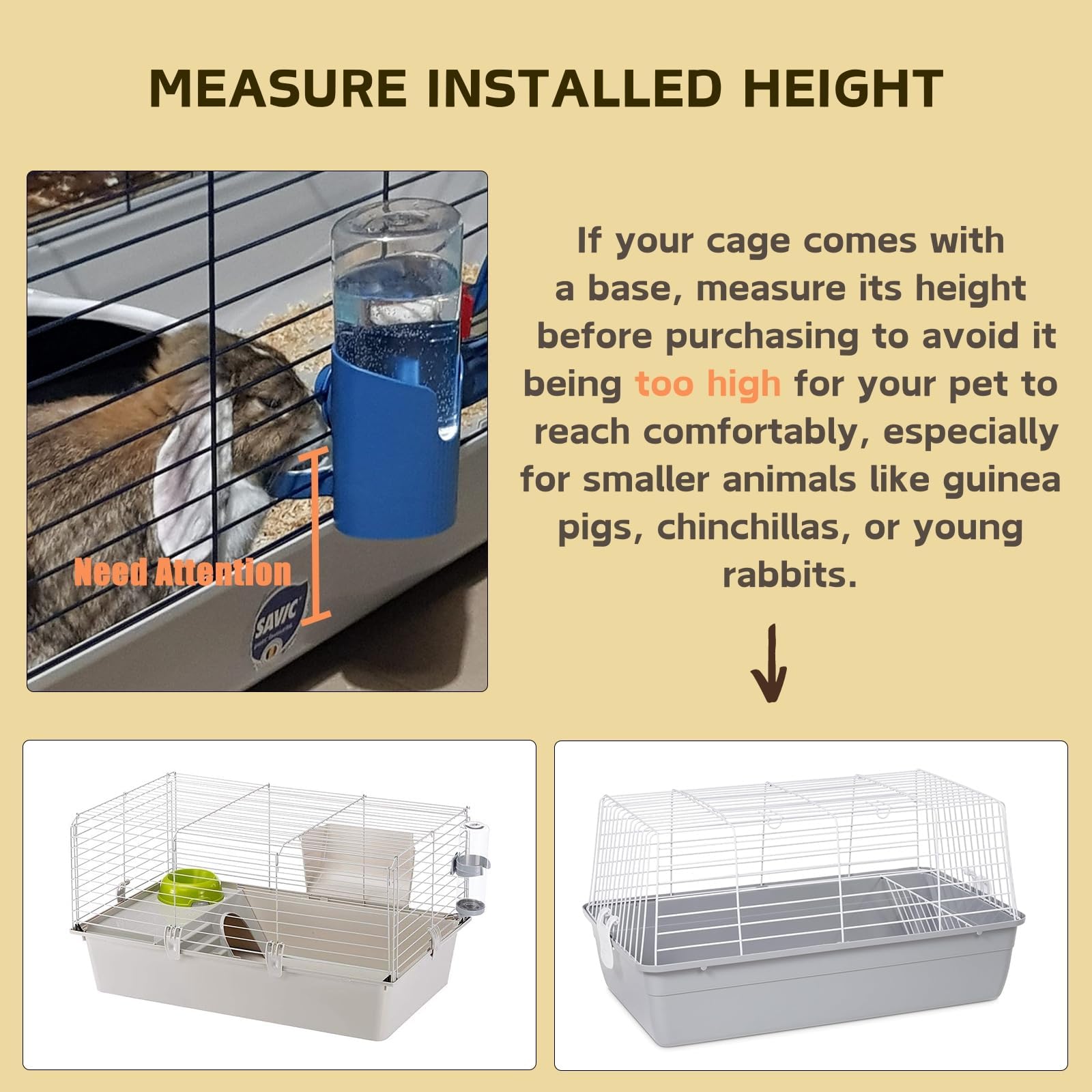 600ml Hanging Water Bottle for Rabbits & Small Pets