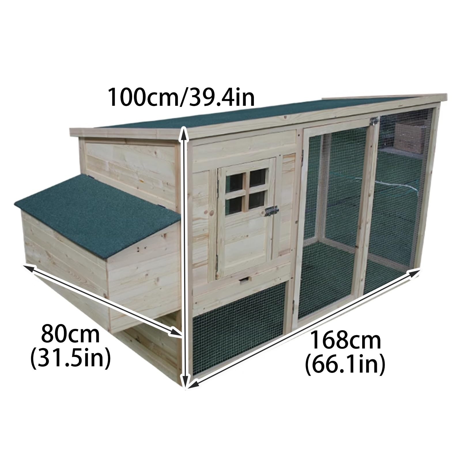 TXGJWRA Elevated Wooden Rabbit Hutch with Waterproof Roof