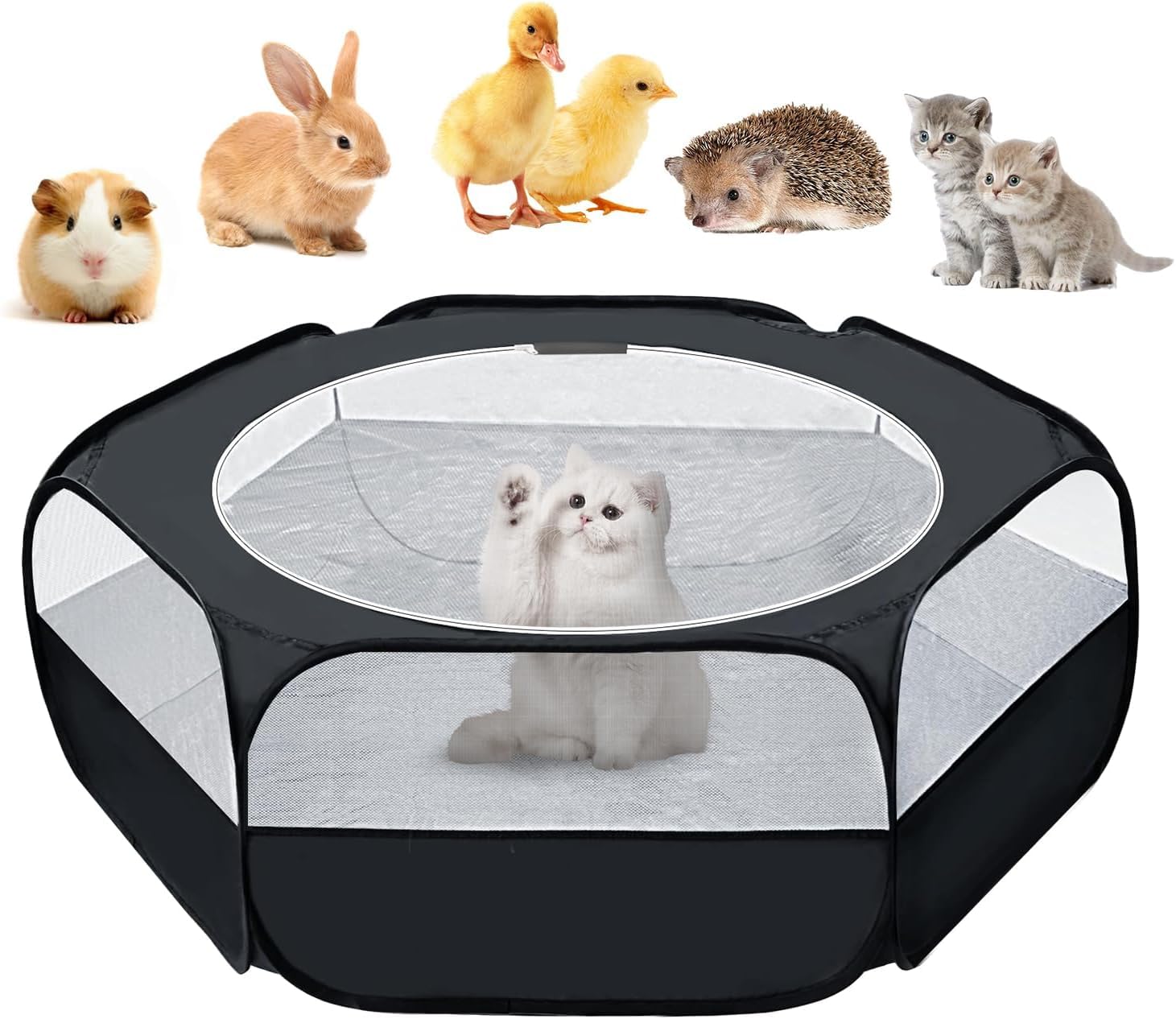 UWE Portable Waterproof Small Animal Playpen with Cover