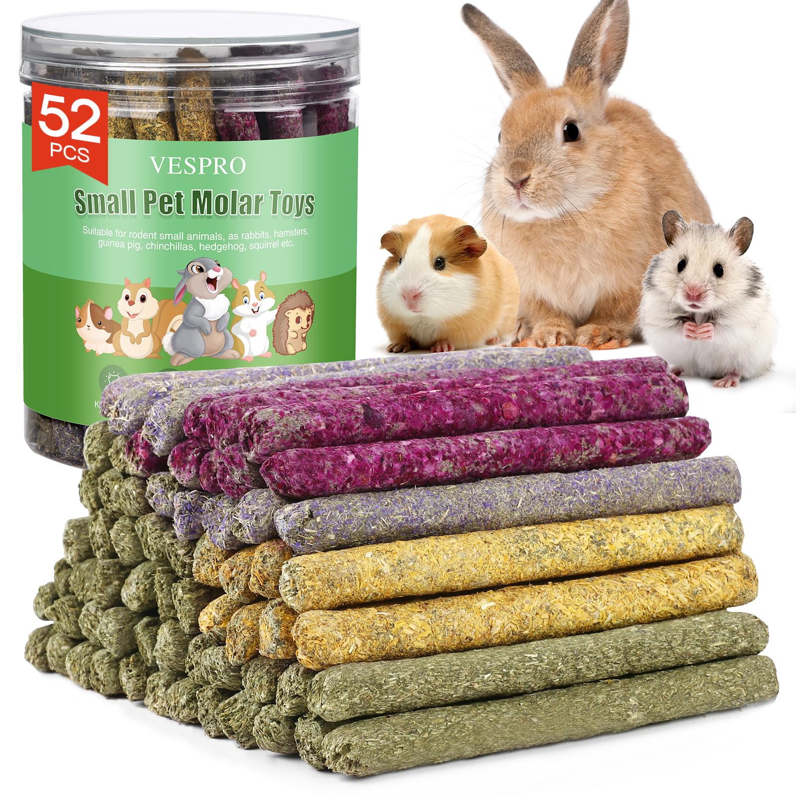 VESPRO Rabbit & Bunny Chew Toys for Small Pets
