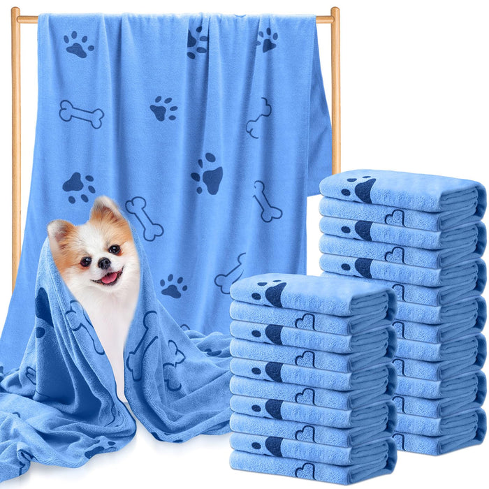 Tatuo 12-Pack Microfiber Dog Grooming Towels, 28 x 55 in