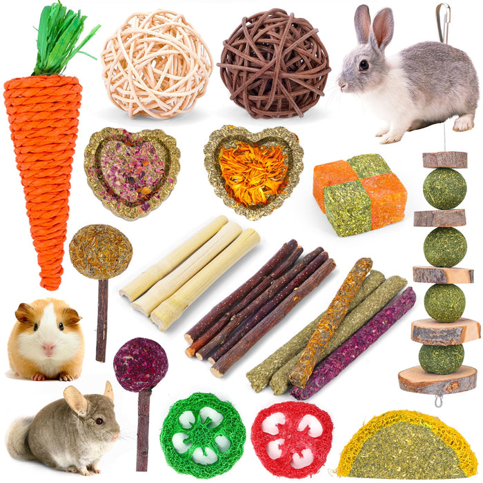 VESPRO Rabbit & Bunny Chew Toys for Small Pets