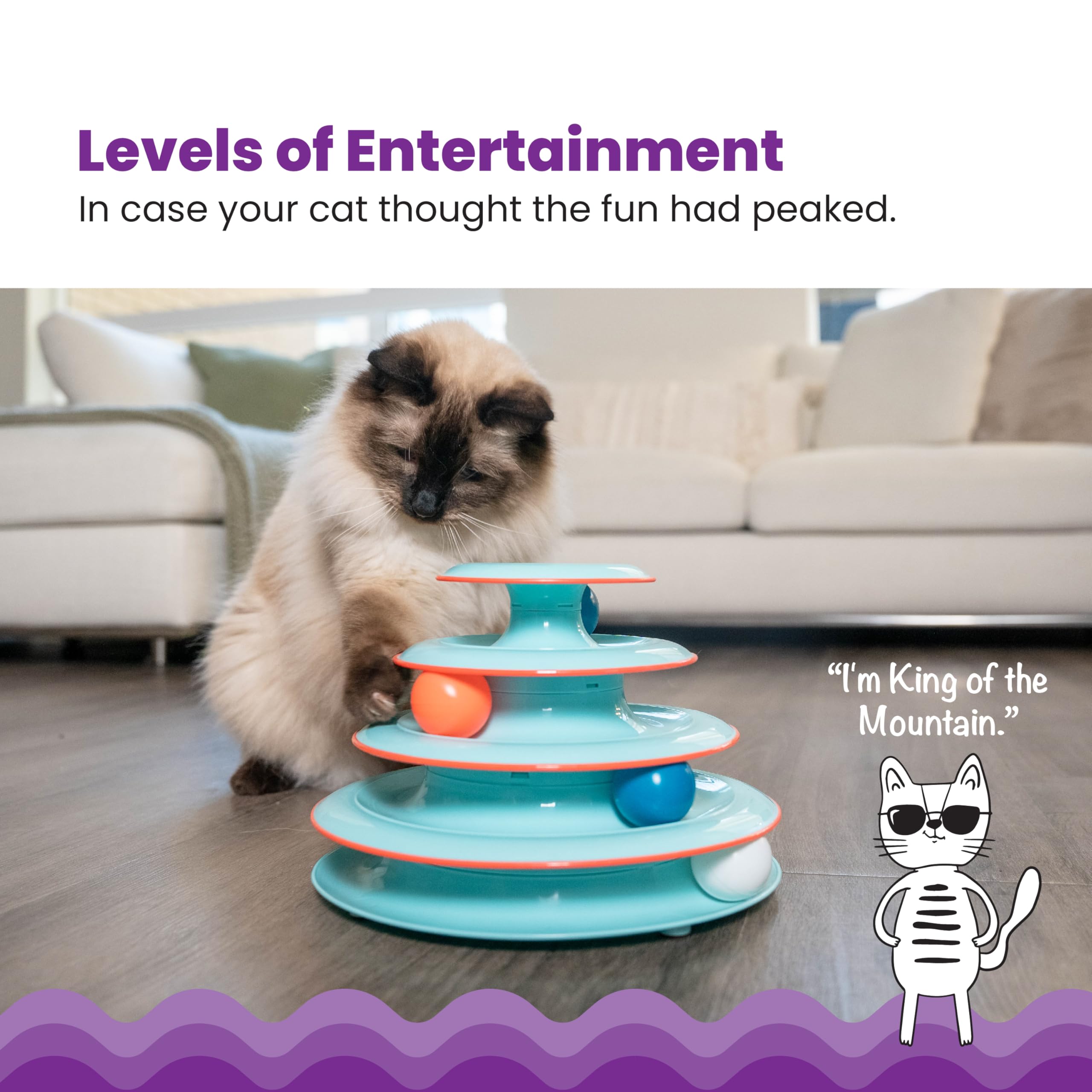 Catstages Rolling Ball Track Toy for Indoor Cats