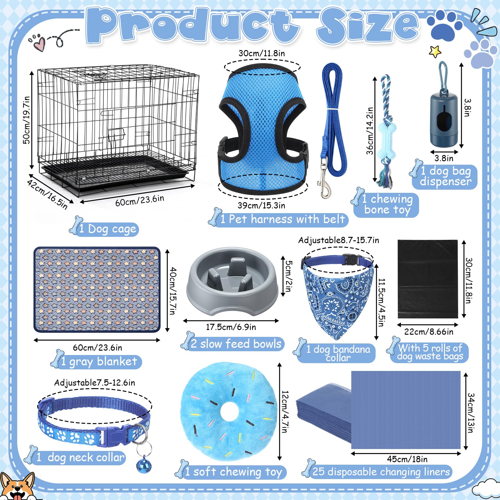 SmoothNovelty 35-Piece Puppy Starter Kit for Small Dogs