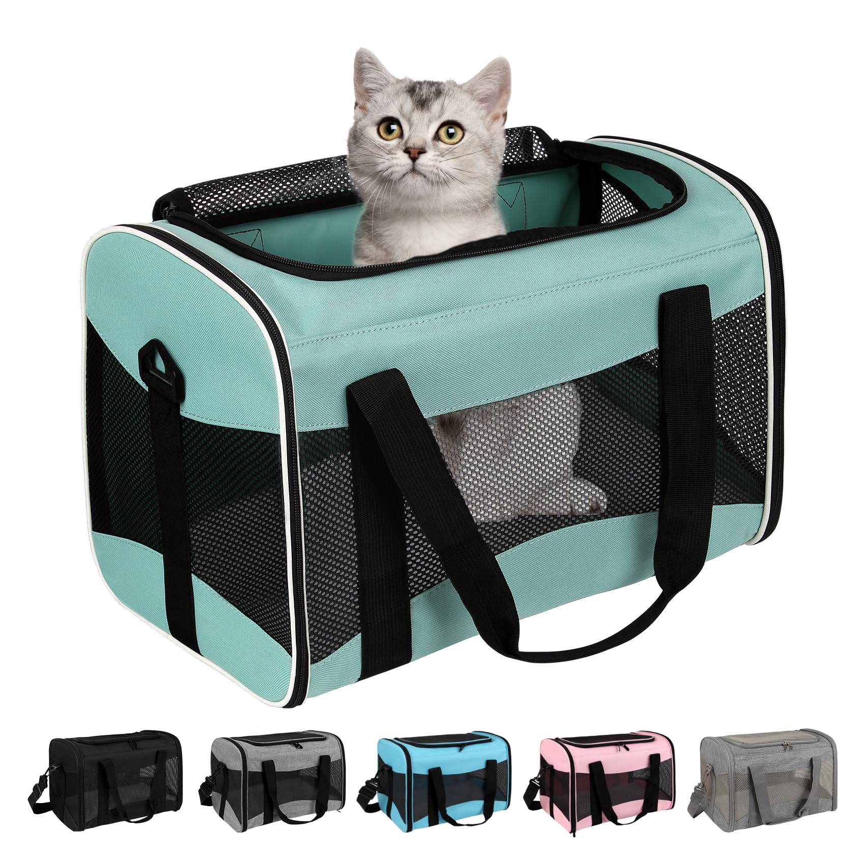 Airline-Approved Breathable Pet Carrier with Fleece Pad