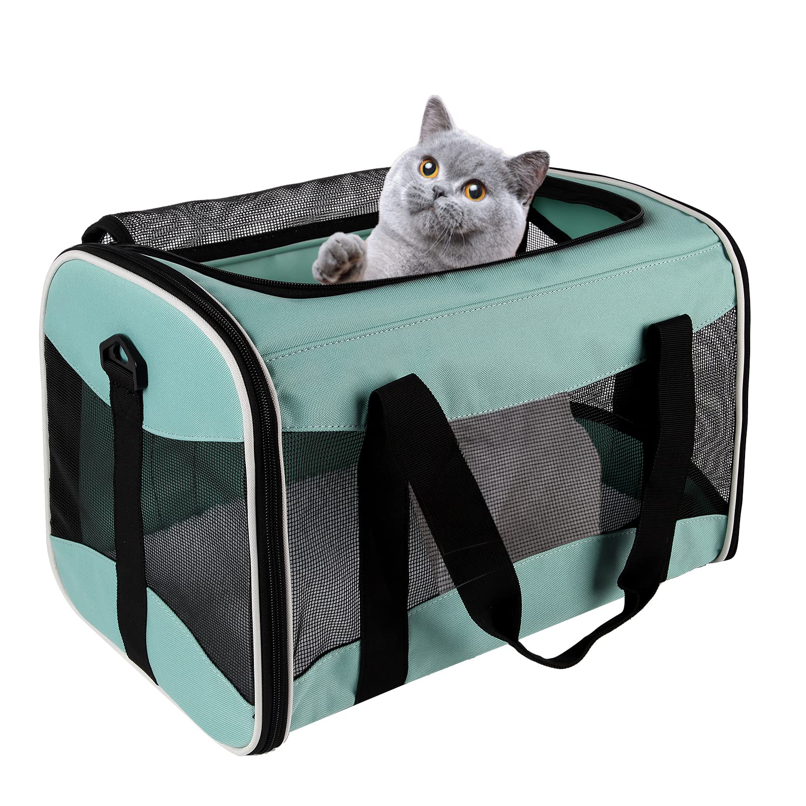 Airline-Approved Breathable Pet Carrier with Fleece Pad