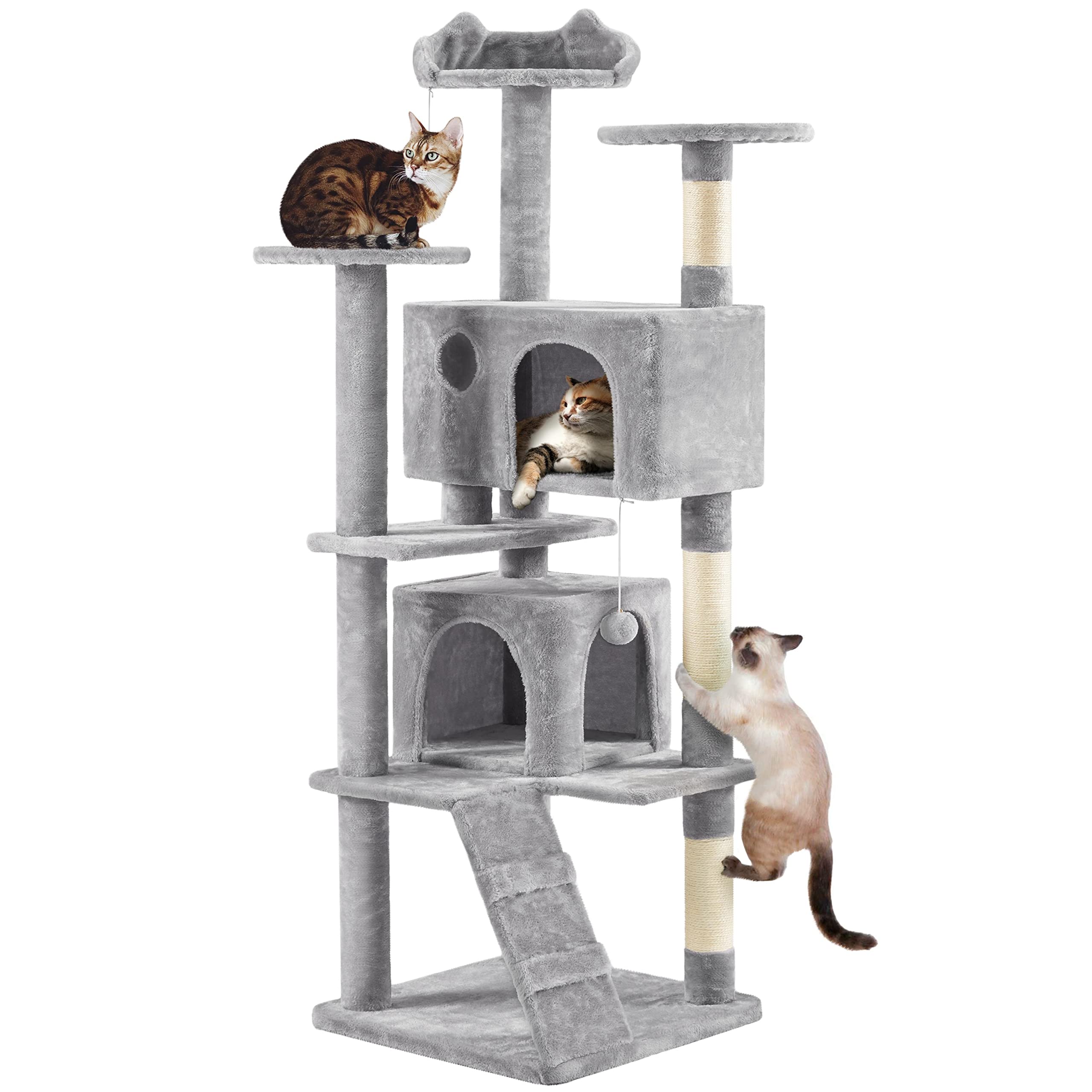 Yaheetech Cat Tree Tower with Condo & Scratching Post