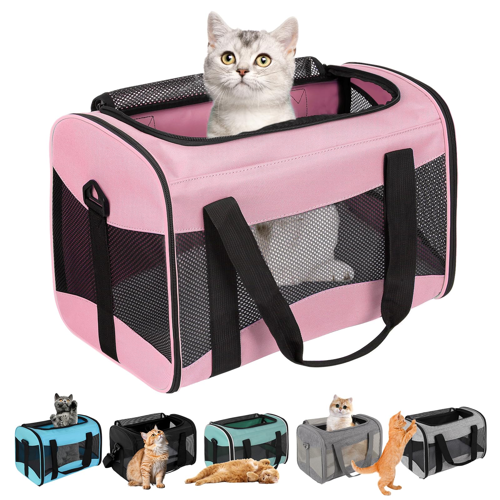 Airline-Approved Breathable Pet Carrier with Fleece Pad