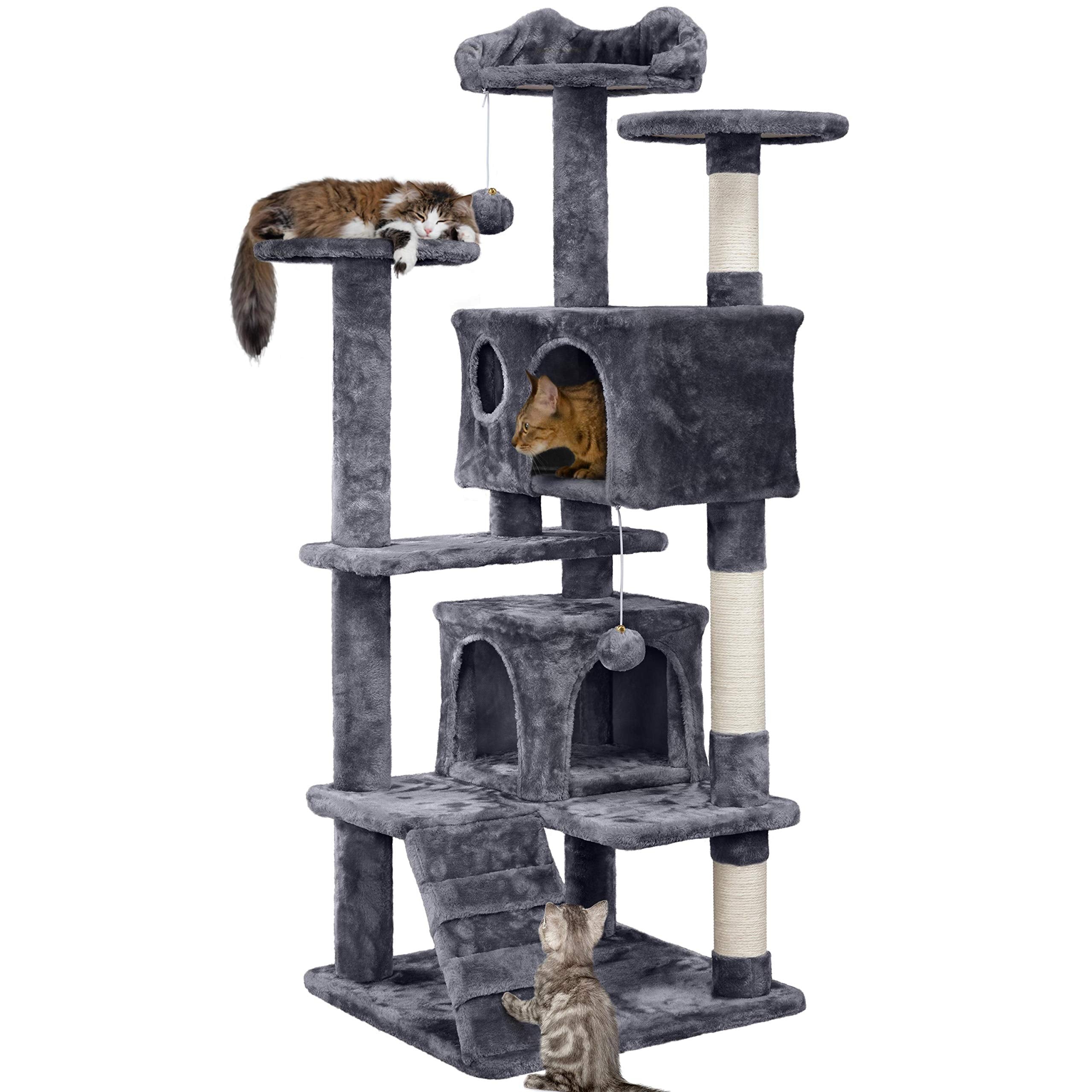 Yaheetech Cat Tree Tower with Condo & Scratching Post