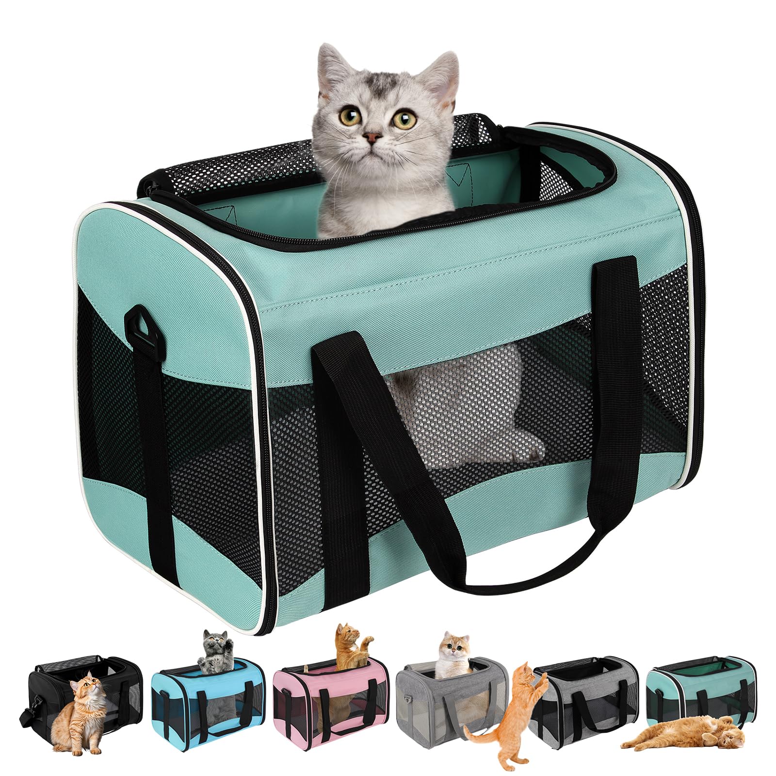 Airline-Approved Breathable Pet Carrier with Fleece Pad
