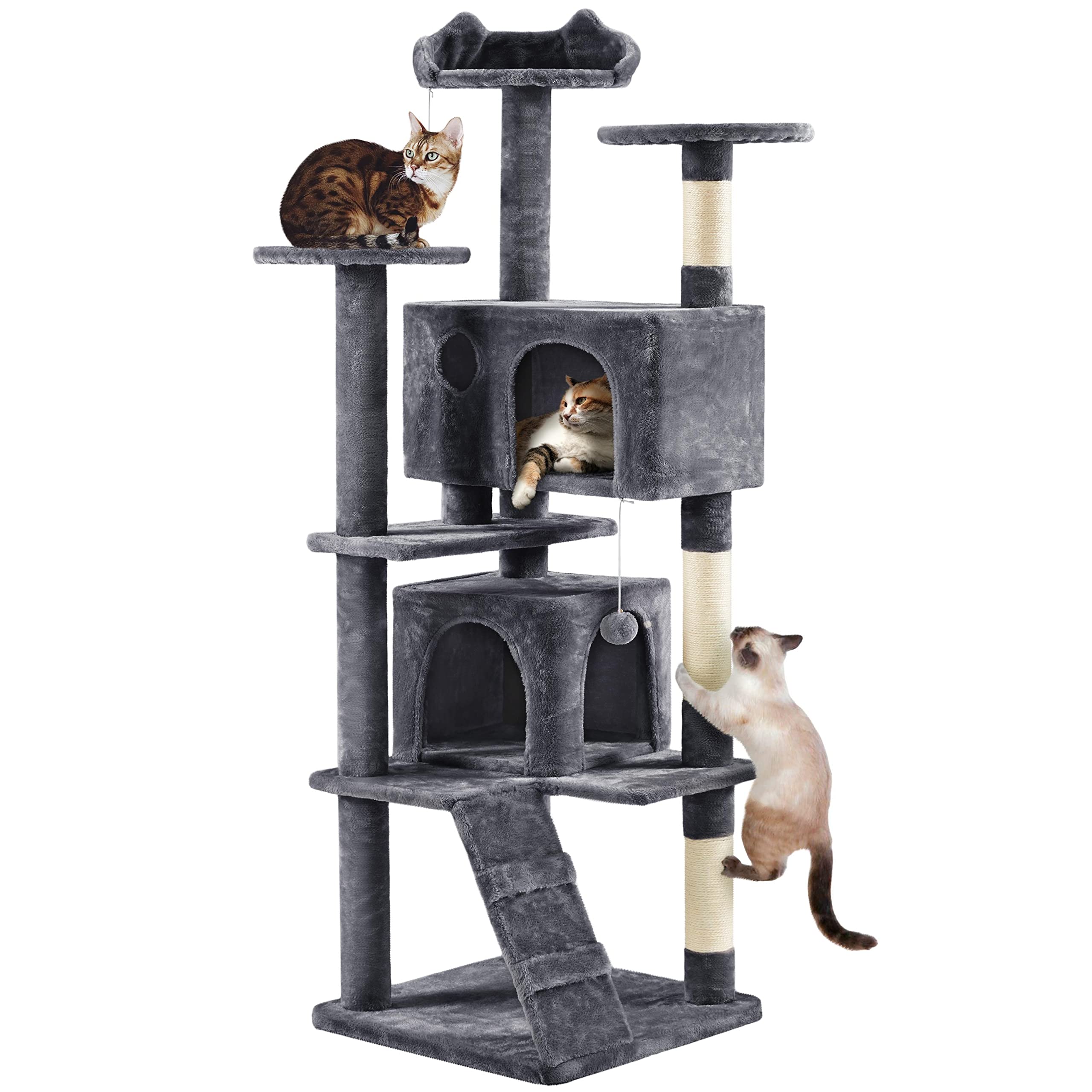 Yaheetech Cat Tree Tower with Condo & Scratching Post