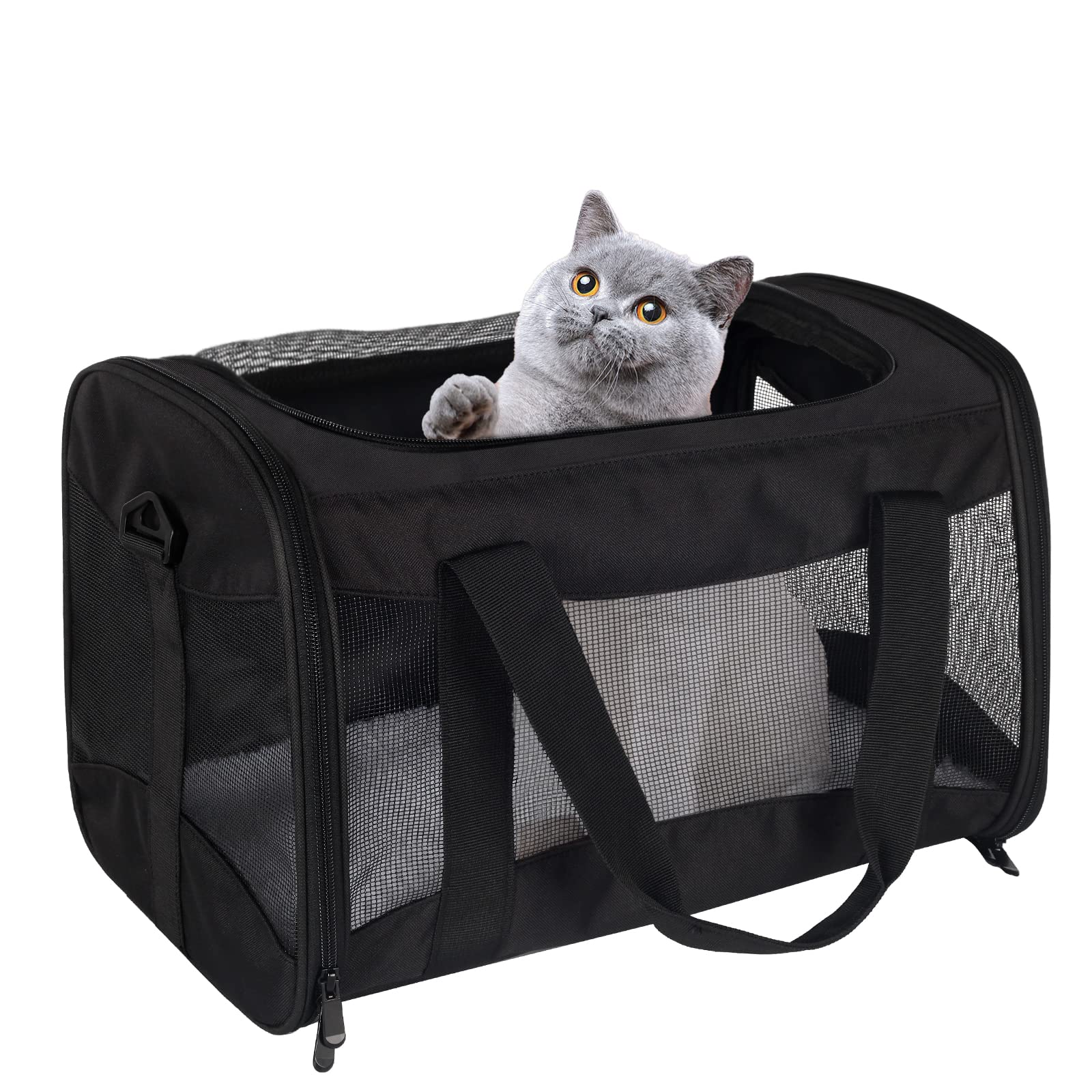 Airline-Approved Breathable Pet Carrier with Fleece Pad