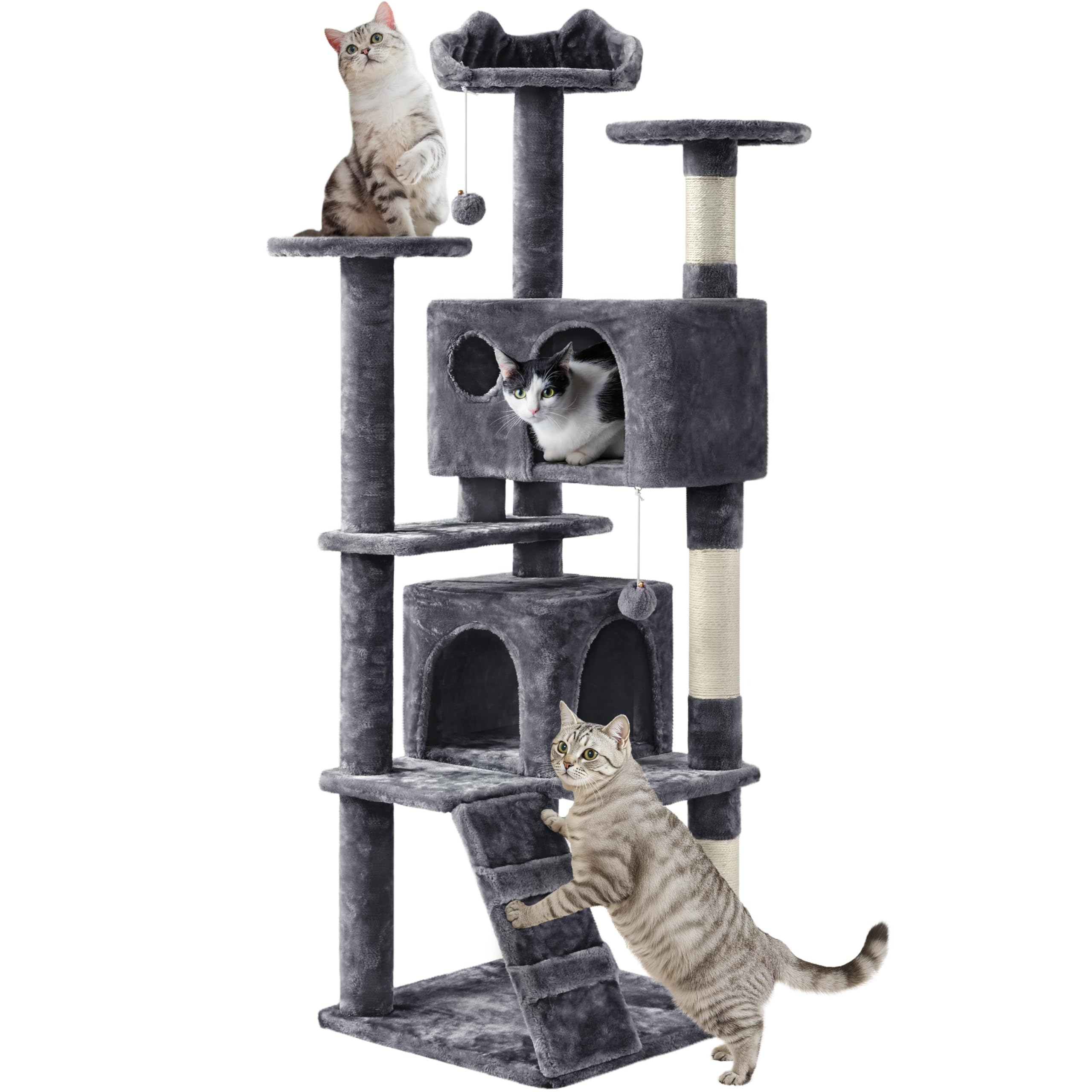 Yaheetech Cat Tree Tower with Condo & Scratching Post