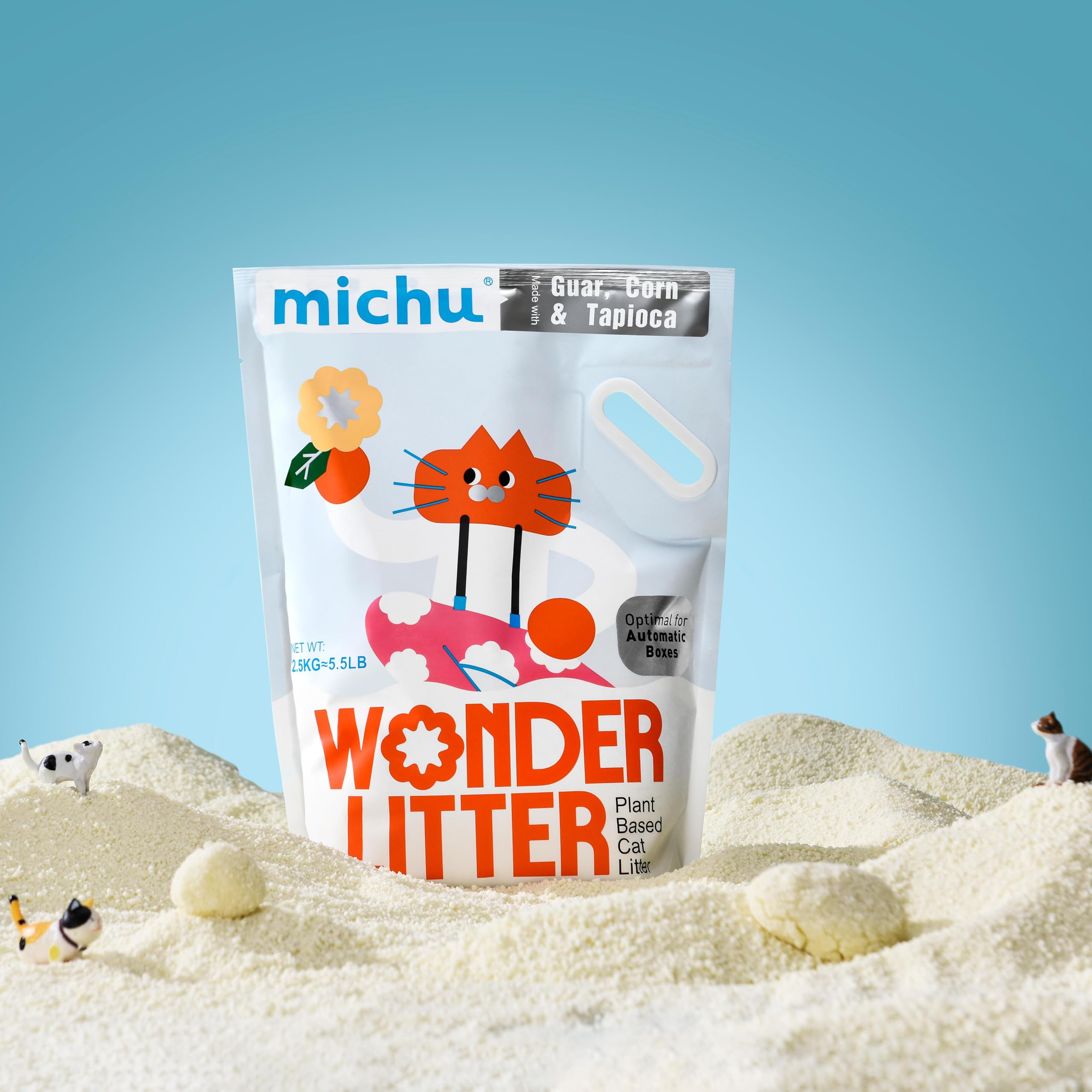 Michu Wonder Plant-Based Cat Litter for Automatic Boxes