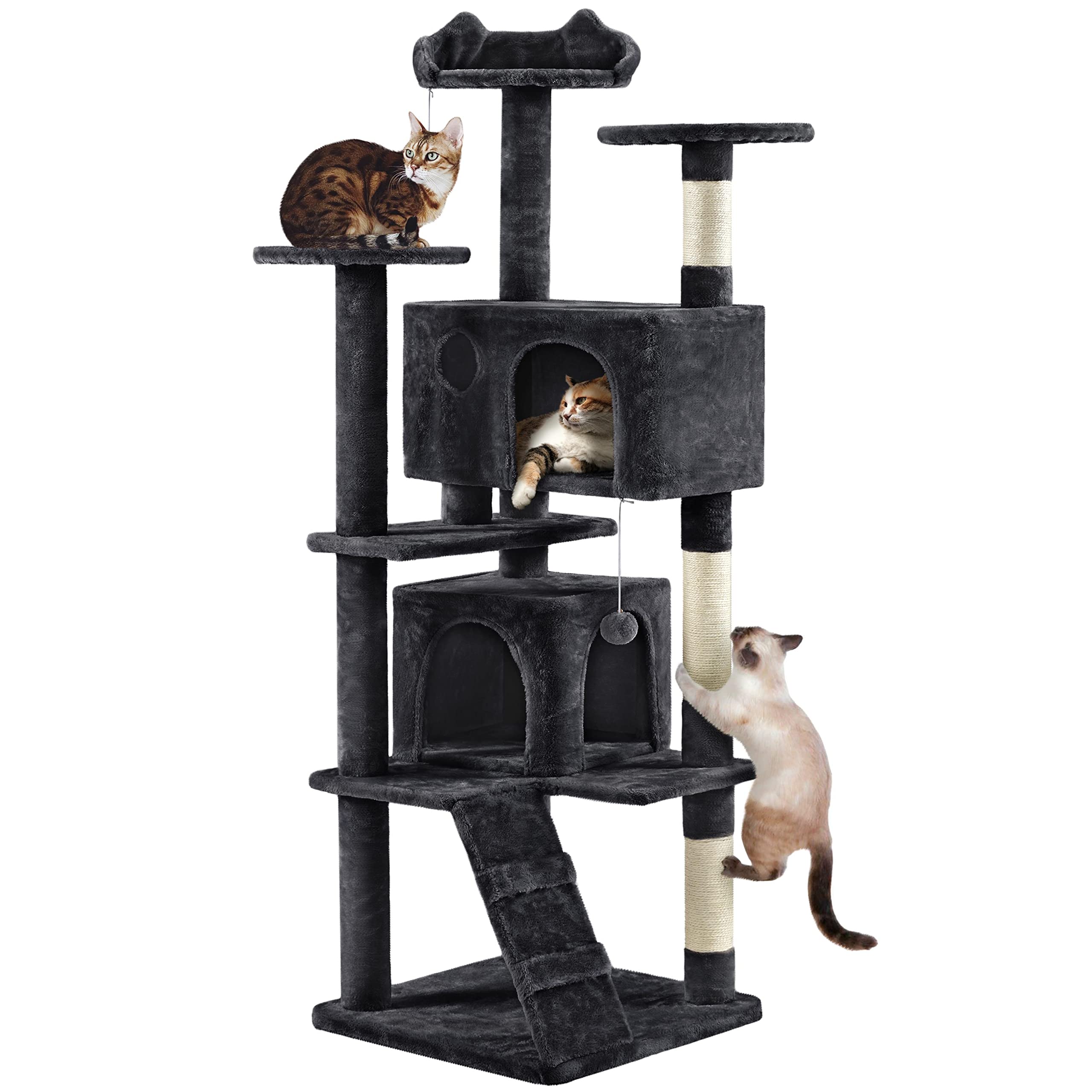 Yaheetech Cat Tree Tower with Condo & Scratching Post