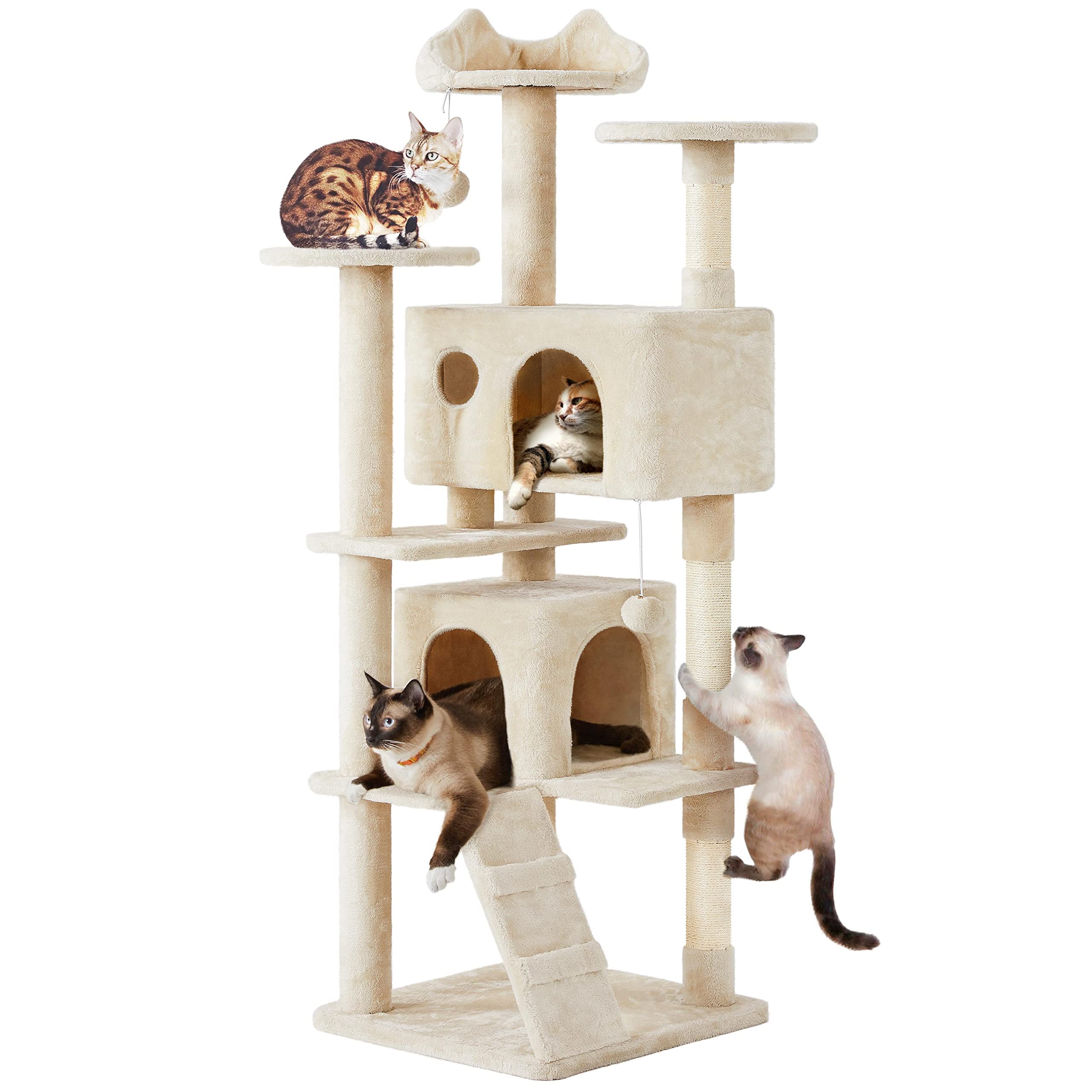 Yaheetech Cat Tree Tower with Condo & Scratching Post