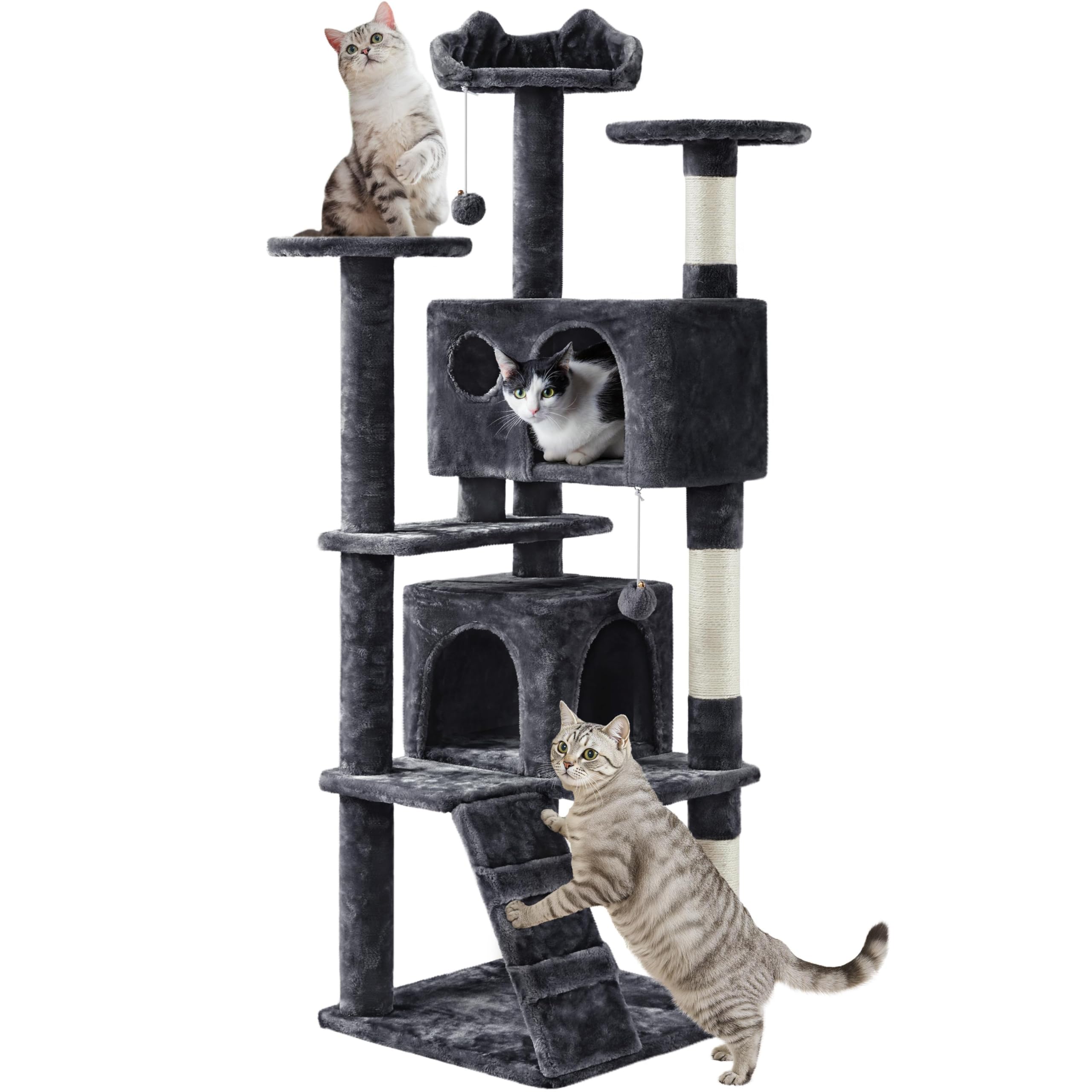 Yaheetech Cat Tree Tower with Condo & Scratching Post
