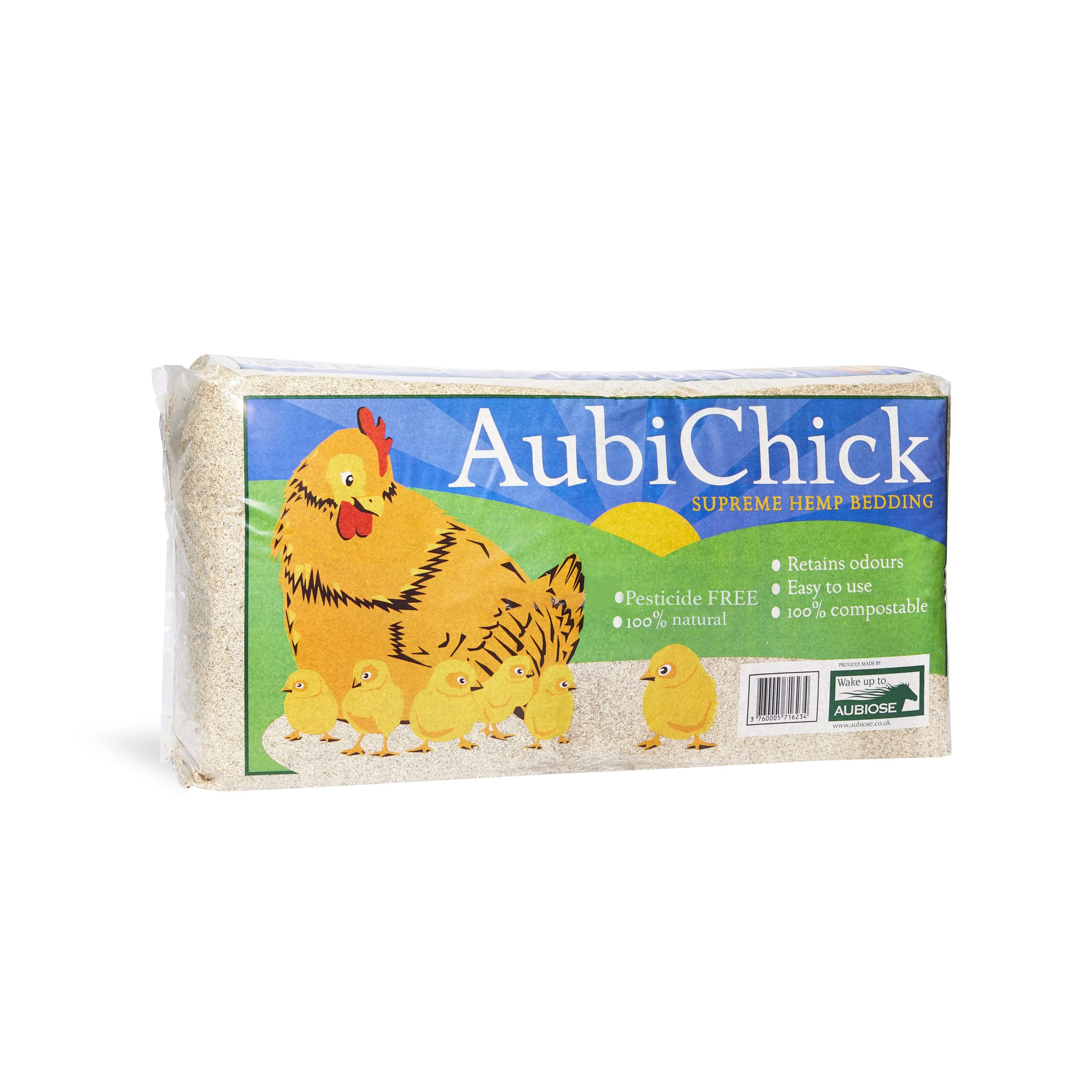 AubiChick French Hemp Chicken Coop Bedding, 44 lb 2-Pack
