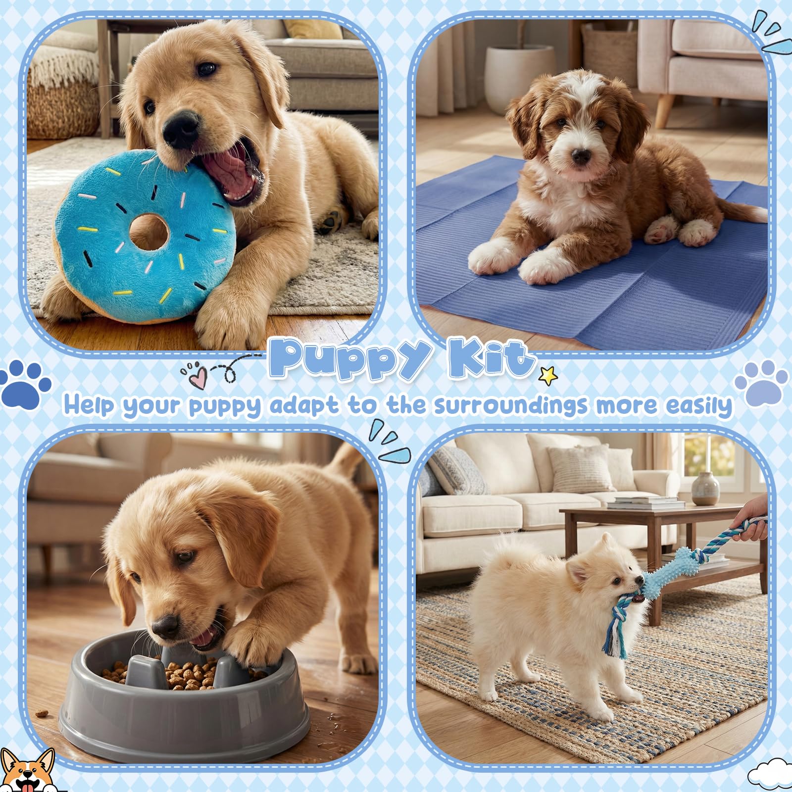 SmoothNovelty 35-Piece Puppy Starter Kit for Small Dogs