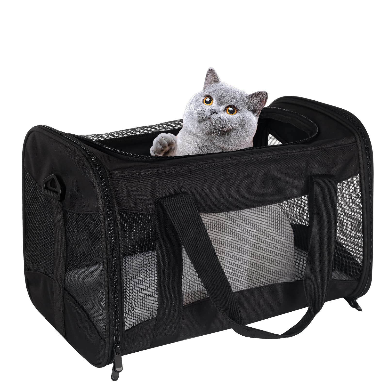 Airline-Approved Breathable Pet Carrier with Fleece Pad
