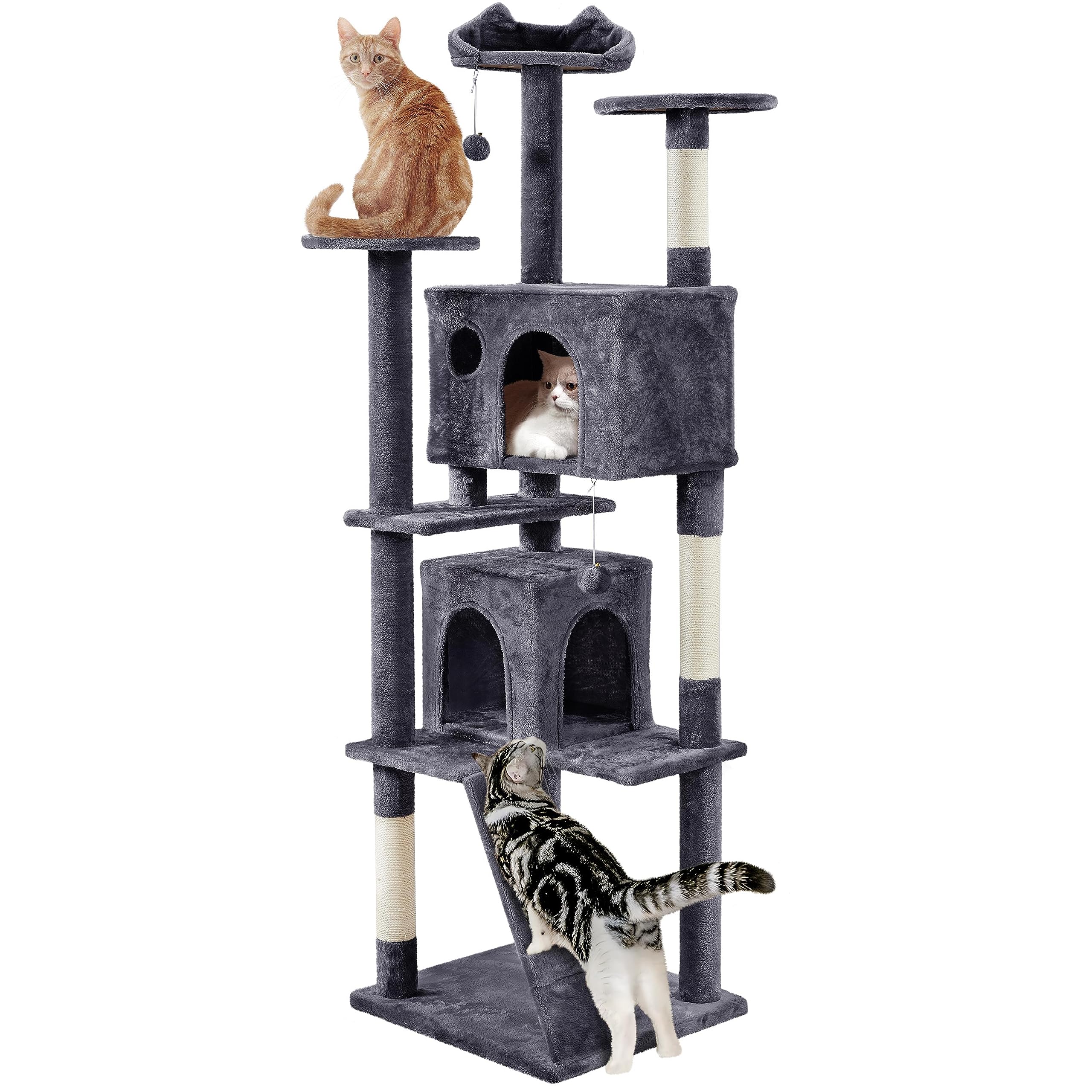 Yaheetech Cat Tree Tower with Condo & Scratching Post